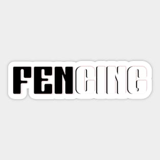 fencing sign Sticker